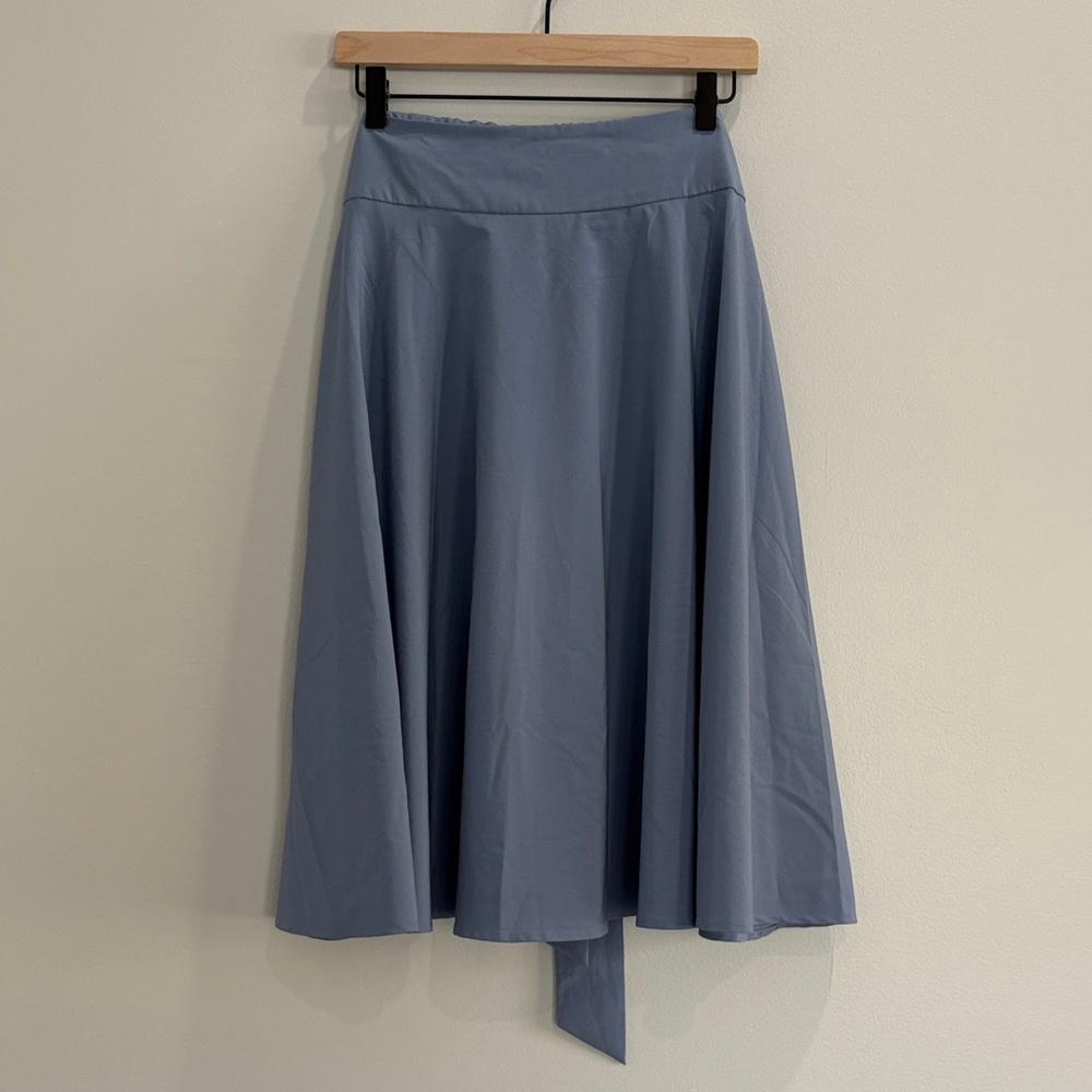 Chic Silky Blue Skirt